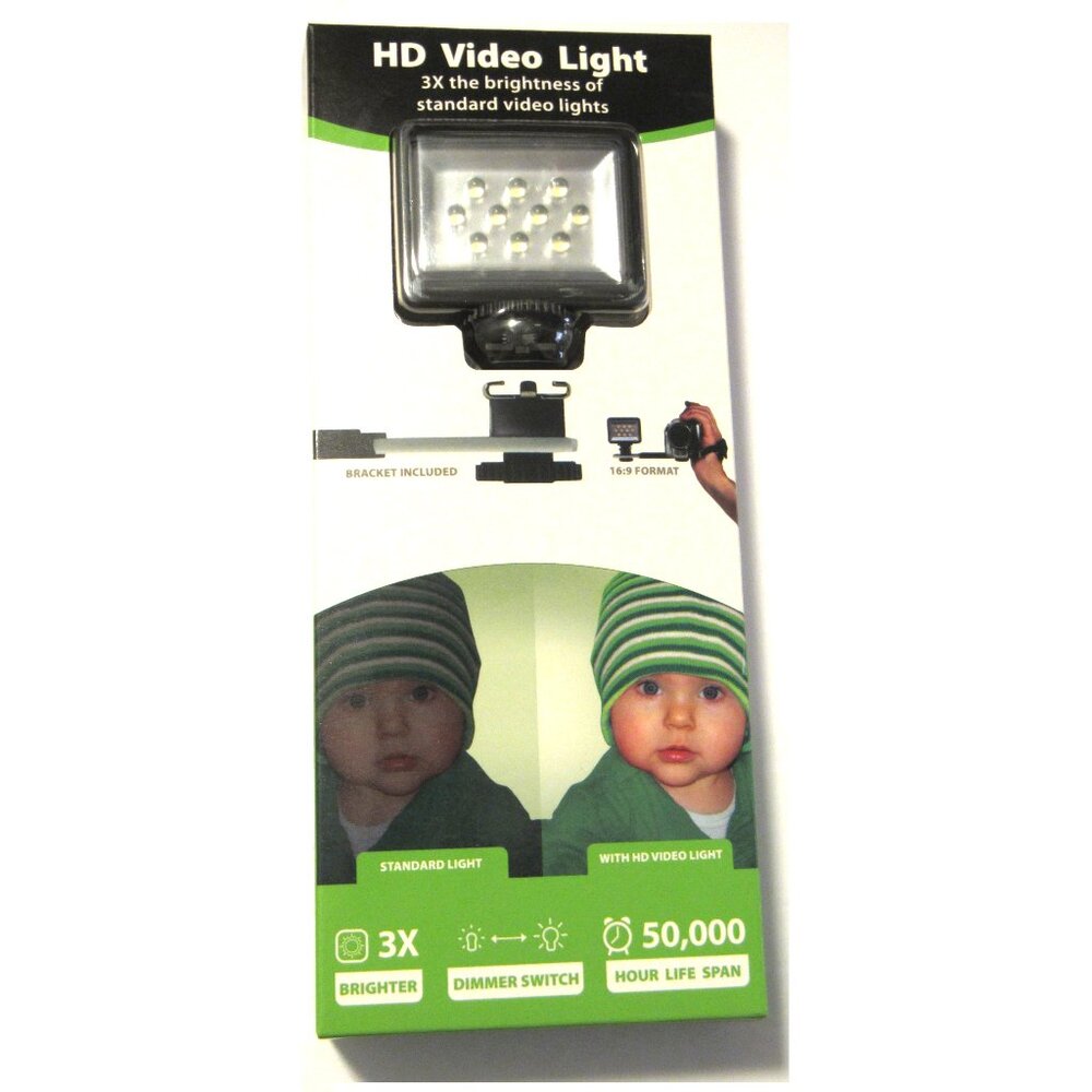 Sima SL-10HD Shoe Mount Flash Universal Video Light w/ Dimmer Control & Bracket